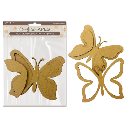 Stamperia House of Roses MDF Crafty Shapes Blanks Papillons (4pcs)