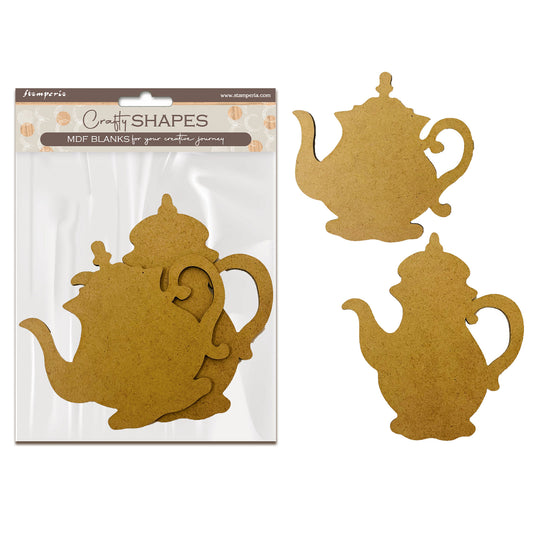 Stamperia House of Roses MDF Crafty Shapes Blanks Tea Pot (2pcs)