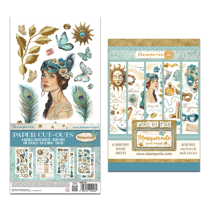 Stamperia Masquerade Washi & Paper Cut Outs Bundle