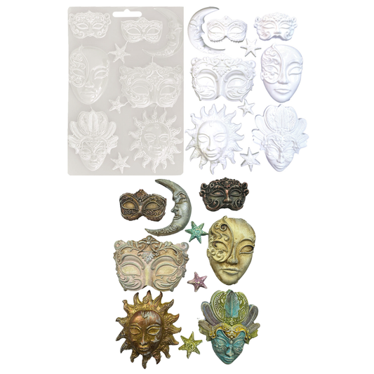 Stamperia Masquerade Soft Mould A4 Masks