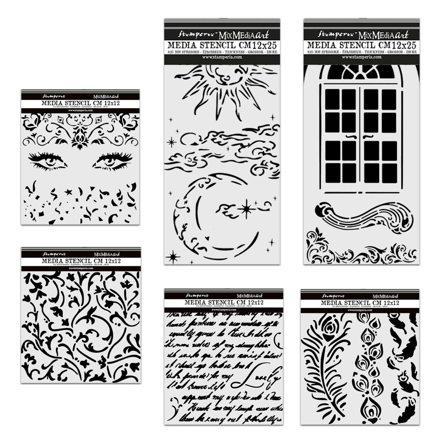 Stamperia Masquerade Thick Stencil Bundle