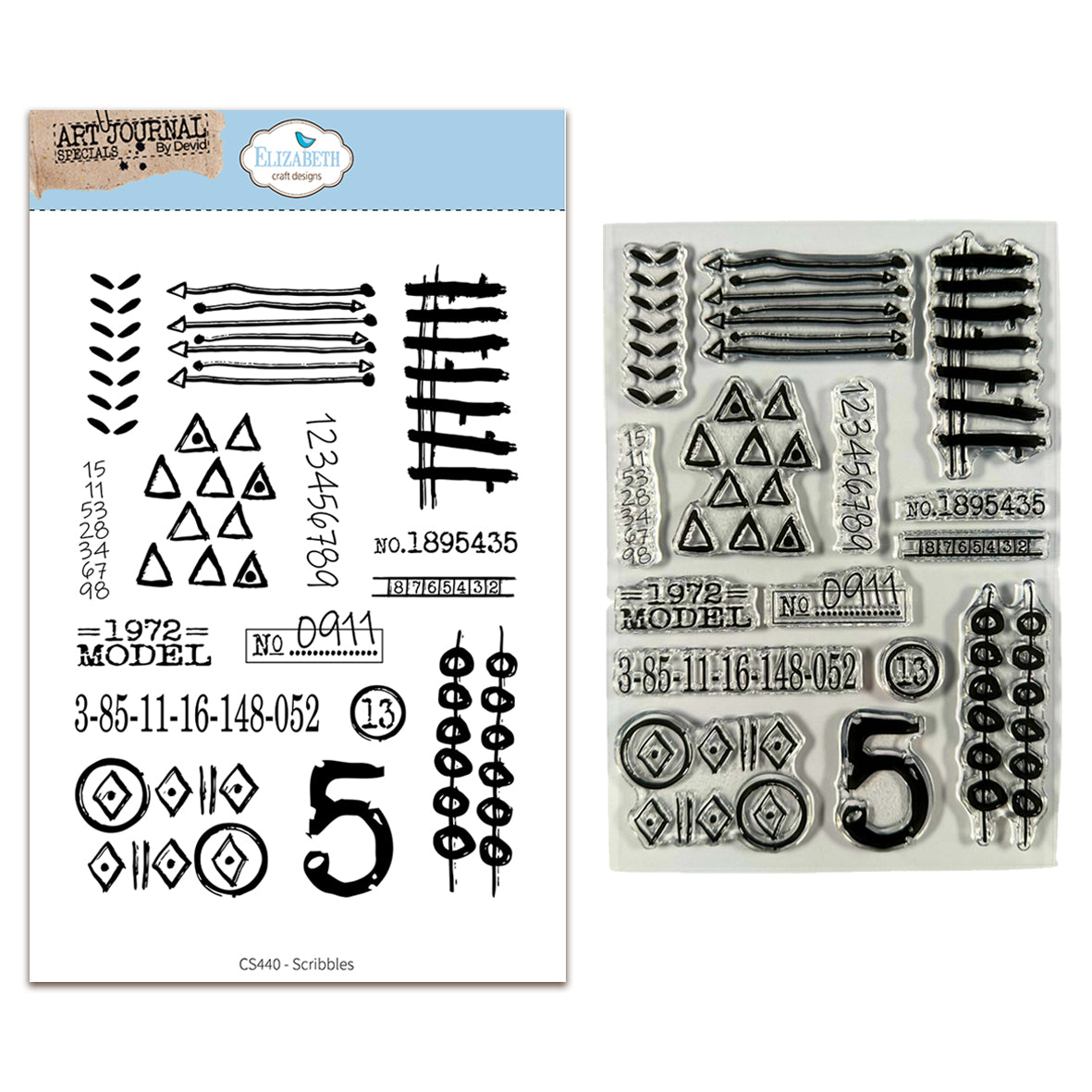 Elizabeth Craft Designs Hello You! Stamps Scribbles