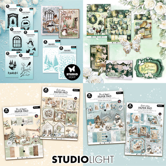 Studio Light Essentials Snowy Winter Days, Winter Woodland & Quiet Morning Complete Collection