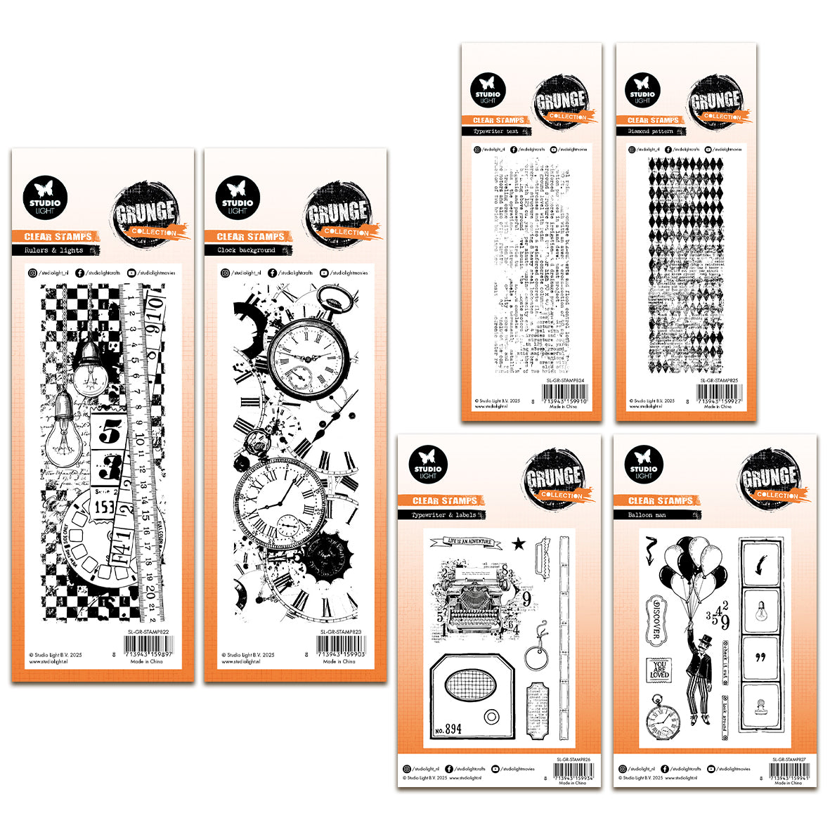 Studio Light Grunge Clear Stamp Bundle