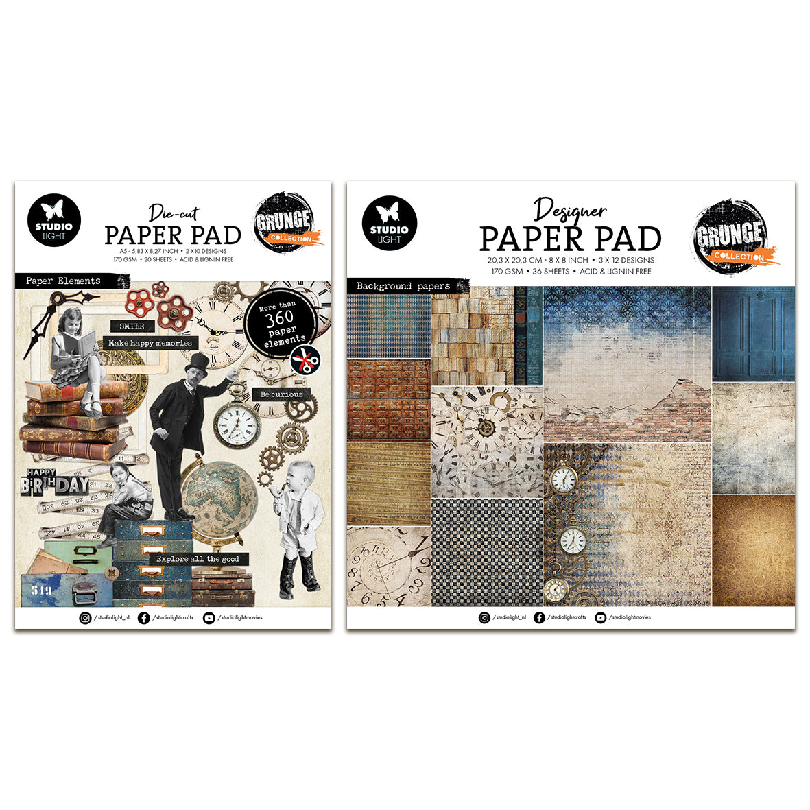 Studio Light Grunge Paper Bundle