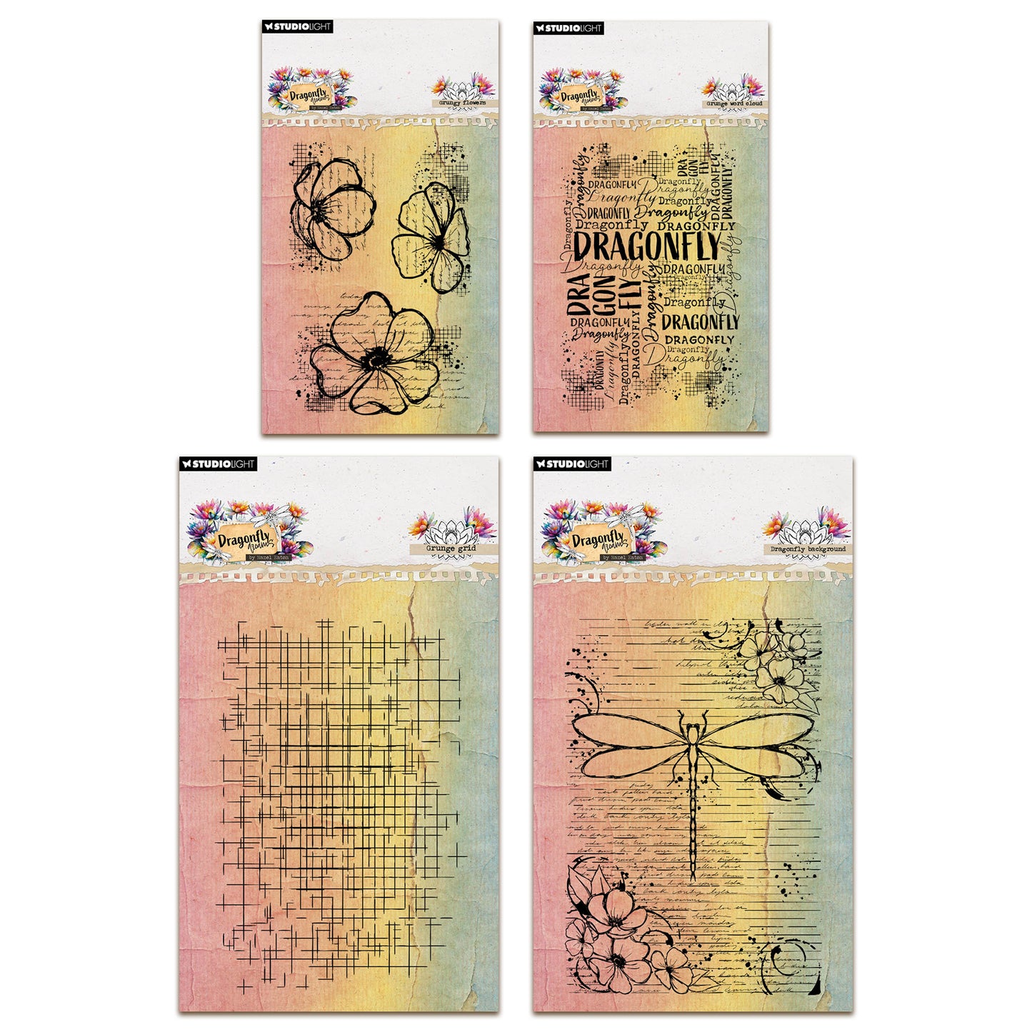 Studio Light Hazel Eaton Dragonfly Dreams - Clear Stamp Bundle