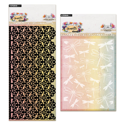 Studio Light Hazel Eaton Dragonfly Dreams - Embossing Folder & Mask Bundle