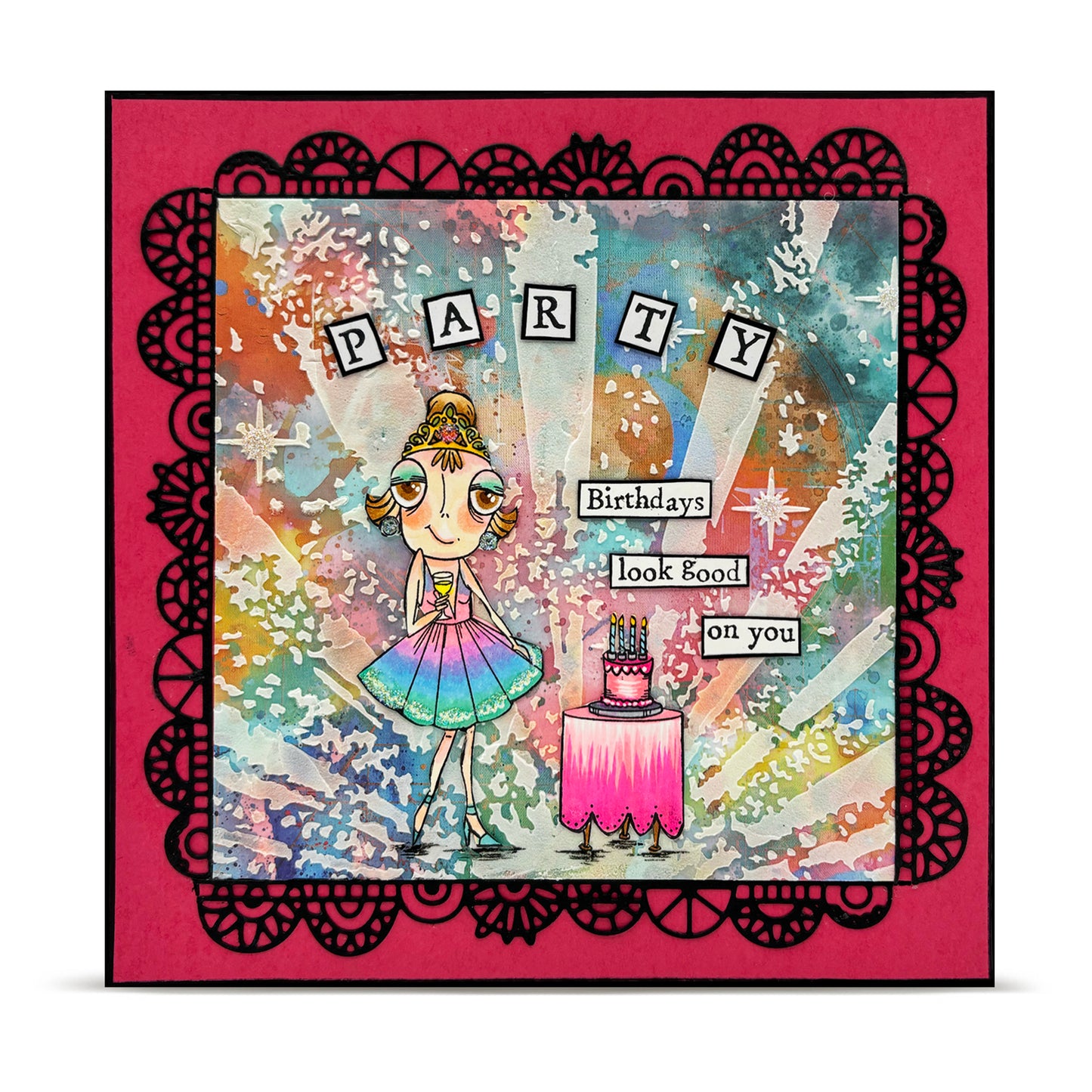 PC-257 - 6x6 (inch) Stencil - Radiant Rise