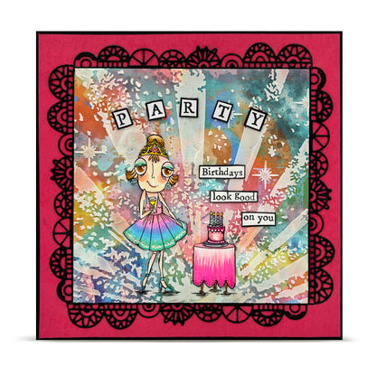 PC-257 - 6x6 (inch) Stencil - Radiant Rise