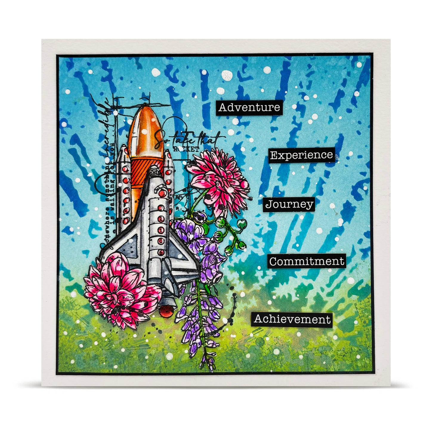 PC-258 - 6x6 (inch) Stencil - Starfall Rays