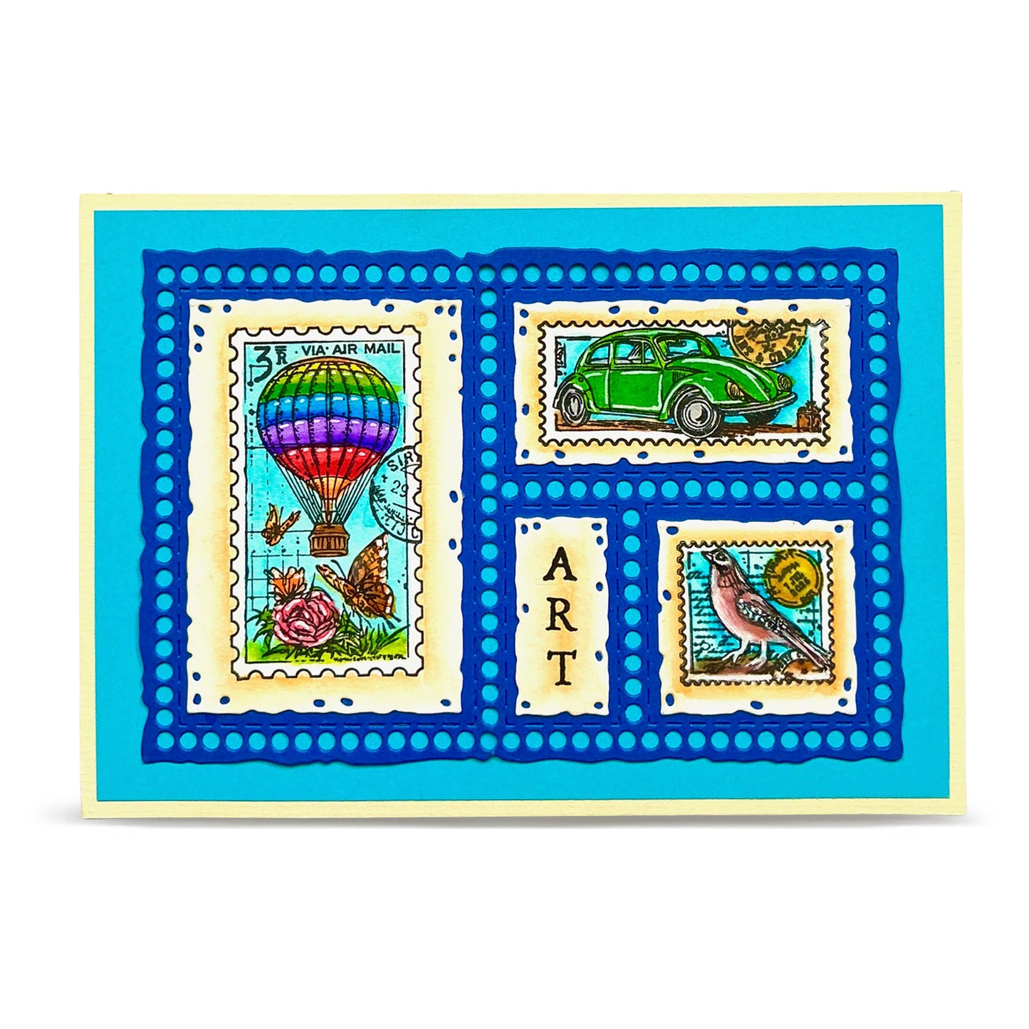 Autour De Mwa Dispatch Transit Stamp + Matching Die Bundle