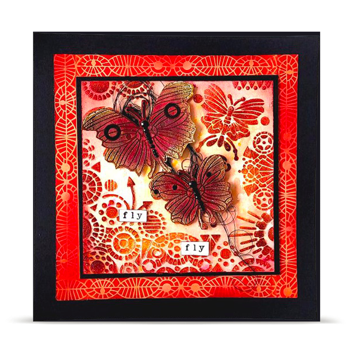 PC-279 - 6x6 (inch) Stencil - Tout En Frises