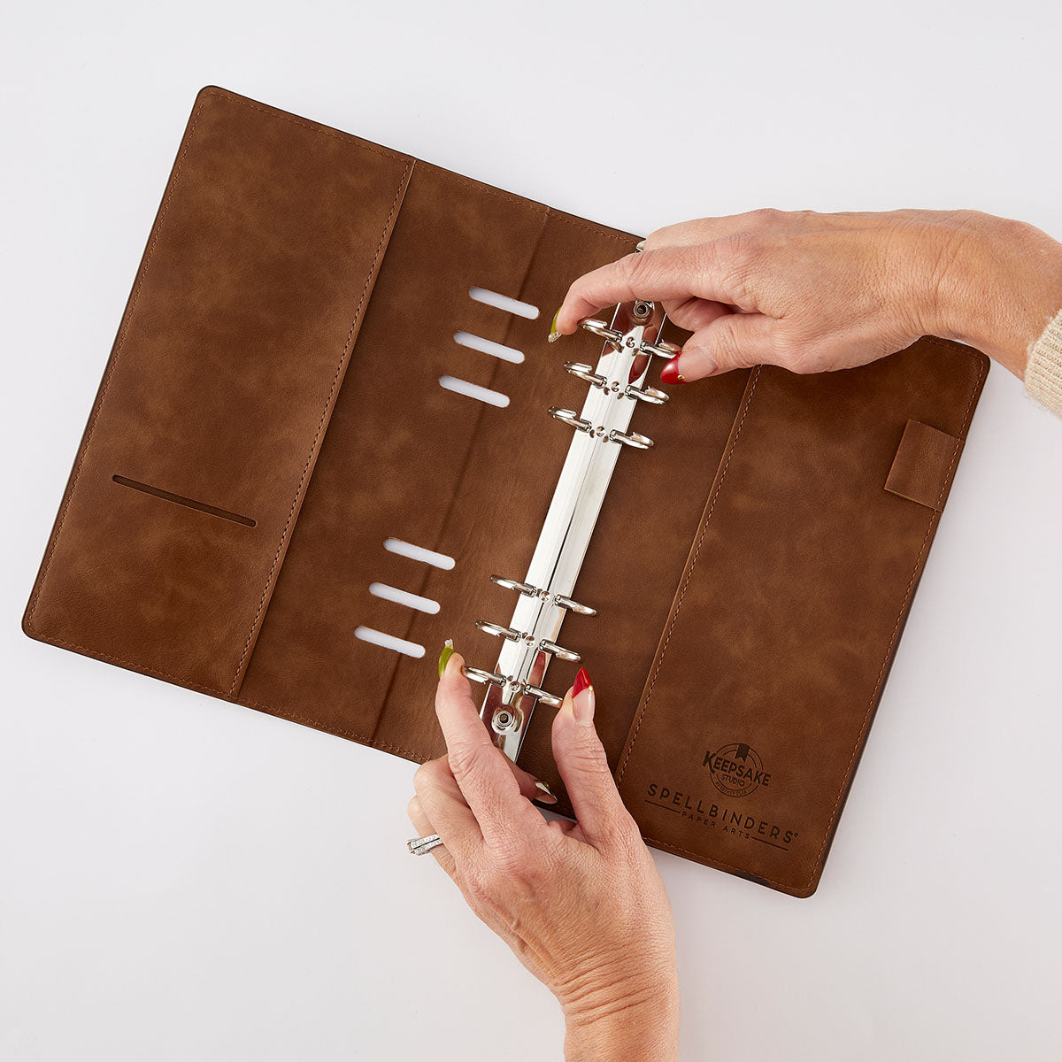 Spellbinders Turn the Page Dark Roast Binder by Esther Glas
