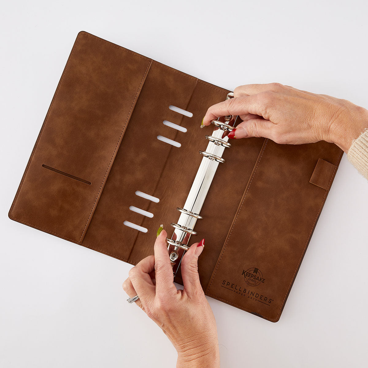 Spellbinders Turn the Page Dark Roast Binder by Esther Glas