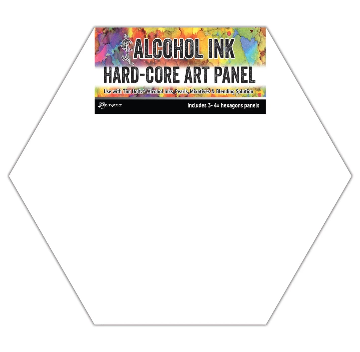 Ranger Tim Holtz® Hard-Core Art Panel 4" Hexagons, 3pk
