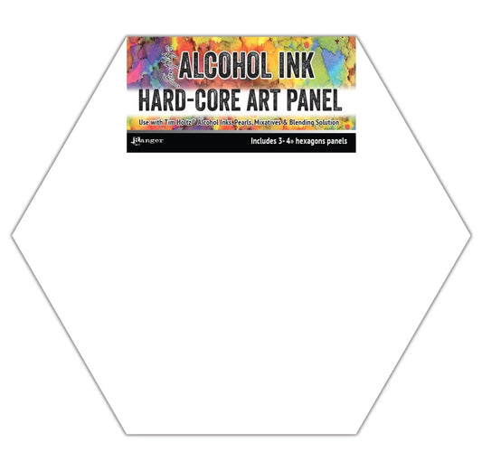 Ranger Tim Holtz® Hard-Core Art Panel 4" Hexagons, 3pk