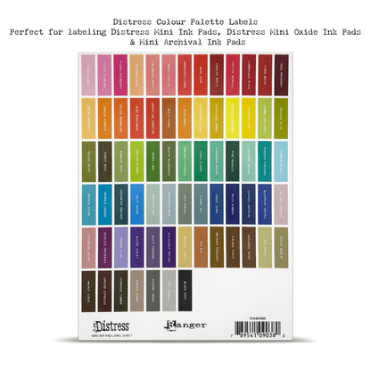 Ranger Tim Holtz Distress® Mini Ink Pad Label Sheet- White Printing