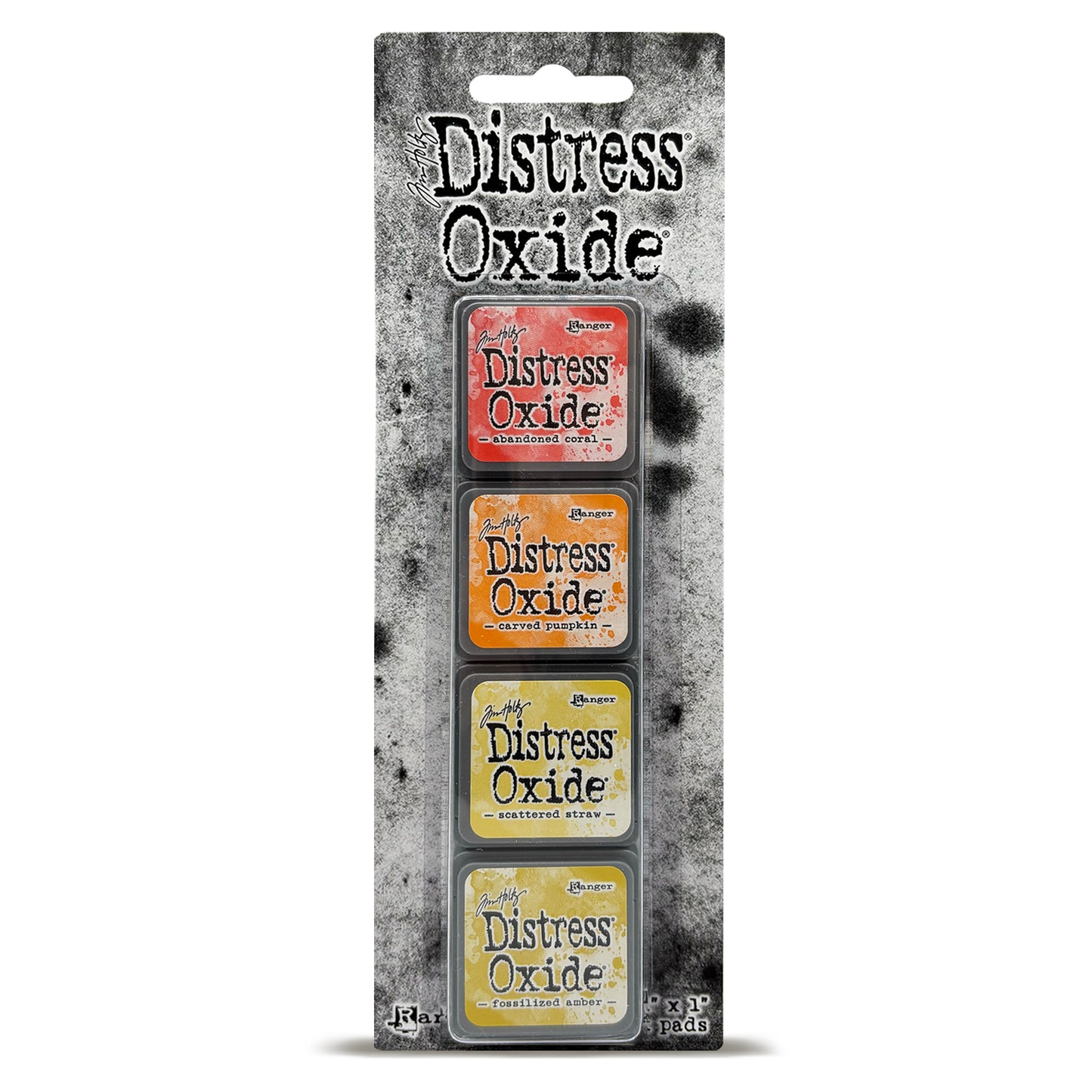 Ranger Tim Holtz Distress® Mini Oxide Ink Pads - Kits 13-18 with 2 Storage Tins & 3 Brushes + Free Mini Ink Pad Labels