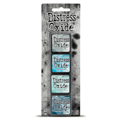 Ranger Tim Holtz Distress® Mini Oxide Ink Pads - Kits 13-18 with 2 Storage Tins & 3 Brushes + Free Mini Ink Pad Labels