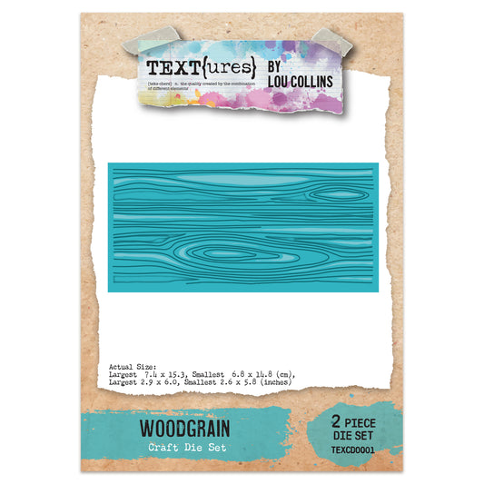 TEXT{ures} Woodgrain Craft Die Set