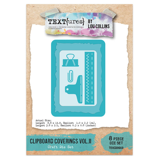 TEXT{ures} Clipboard Coverings Vol.II Craft Die Set