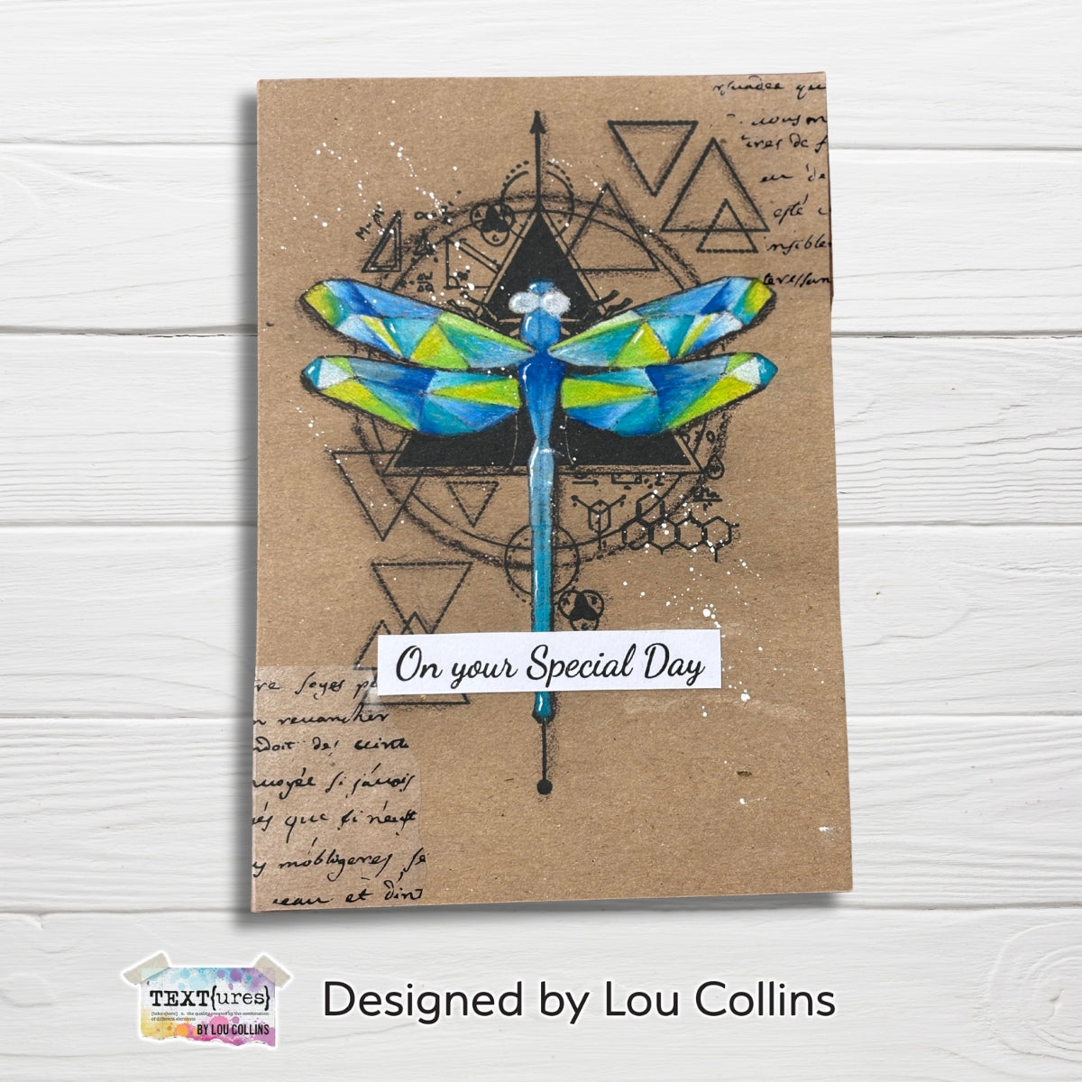 TEXT{ures} Geometrics Dragonfly 4in x 6in Clear Stamp Set