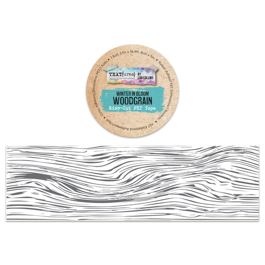 TEXT{ures} Winter in Bloom Woodgrain Kiss-Cut PET Tape