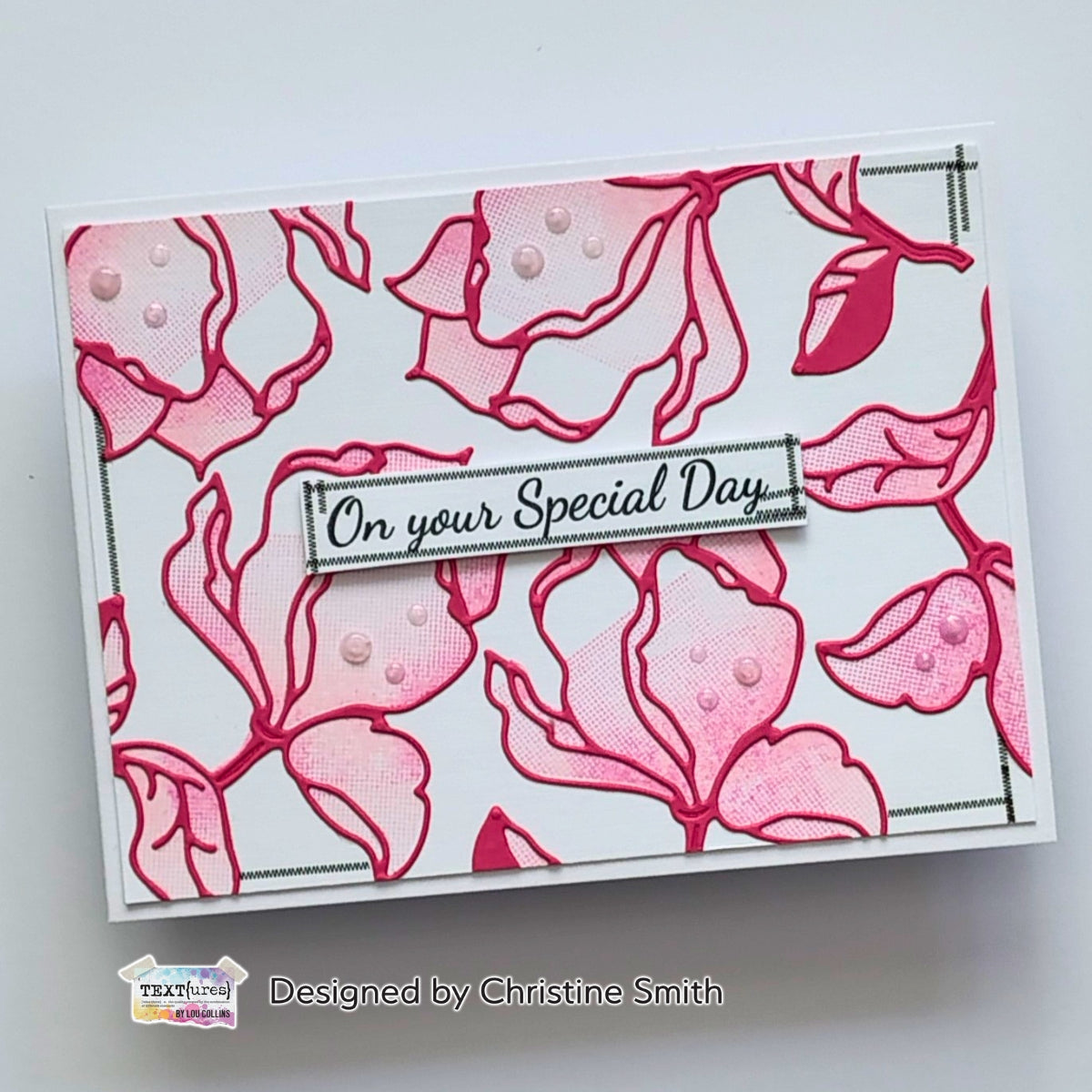 TEXT{ures} Watercolour Splash Halftone 6in x 8in Clear Stamp Set
