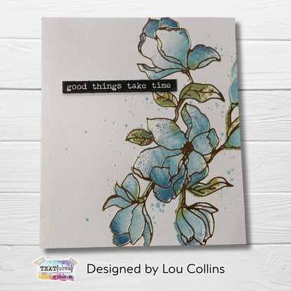 TEXT{ures} Magnolia Halftone Vol II Stamp & Die Set