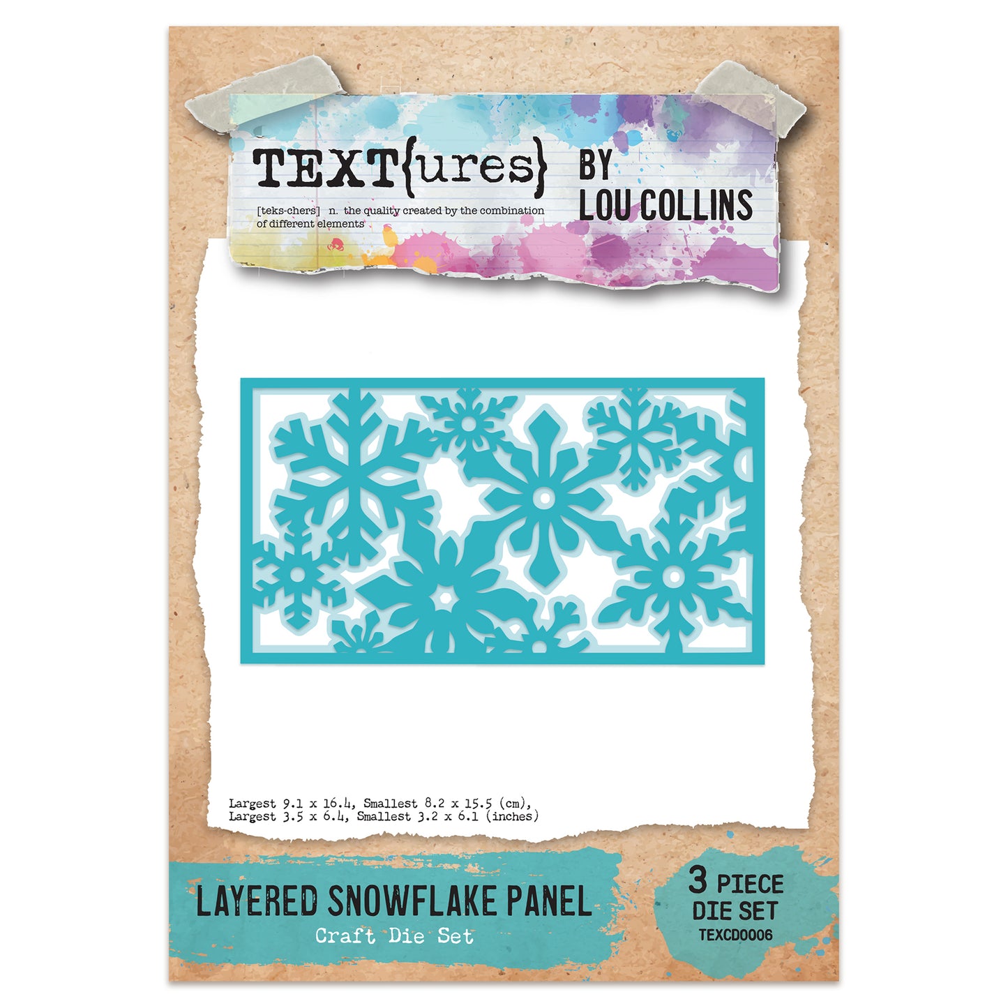 TEXT{ures} Layered Snowflake Panel Craft Die Set