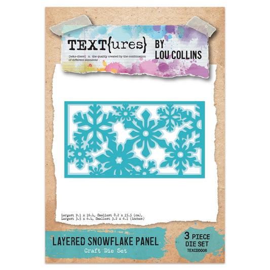 TEXT{ures} Layered Snowflake Panel Craft Die Set