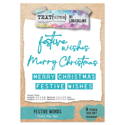 TEXT{ures} Festive Words Craft Die Set