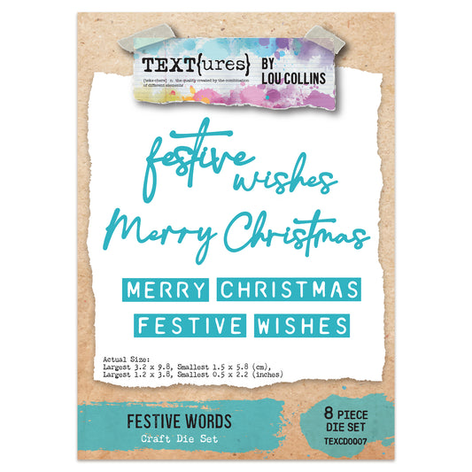 TEXT{ures} Festive Words Craft Die Set