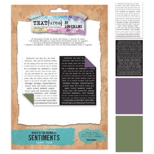TEXT{ures} Beneath the Brambles Laser Cut Sentiment Pack