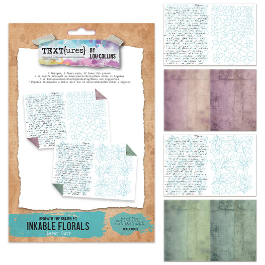 TEXT{ures} Beneath the Brambles Laser Cut Inkable Florals Pack