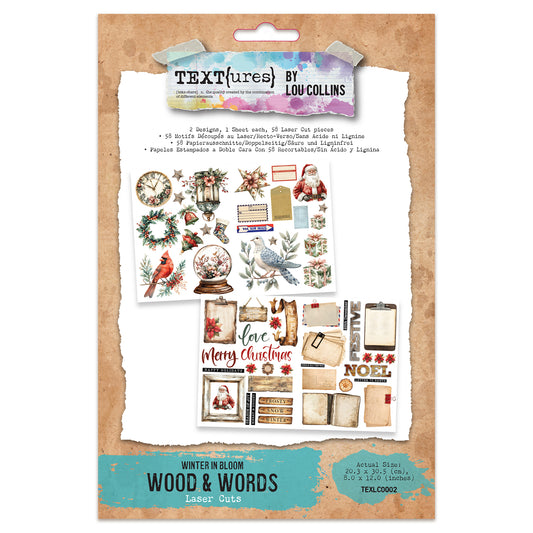 TEXT{ures} Winter in Bloom Wood & Words Laser Cuts