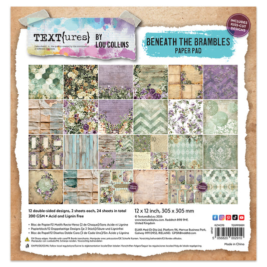 TEXT{ures} Beneath the Brambles 12in x 12in Paper Pad