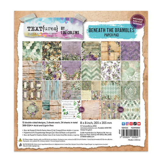 TEXT{ures} Beneath the Brambles 8in x 8in Paper Pad