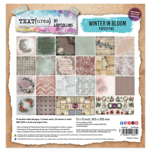 TEXT{ures} Winter in Bloom 12in x 12in Paper Pad