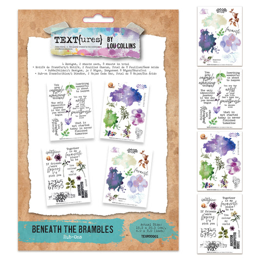 TEXT{ures} Beneath the Brambles 6in x 8in Rub-On Transfer Set