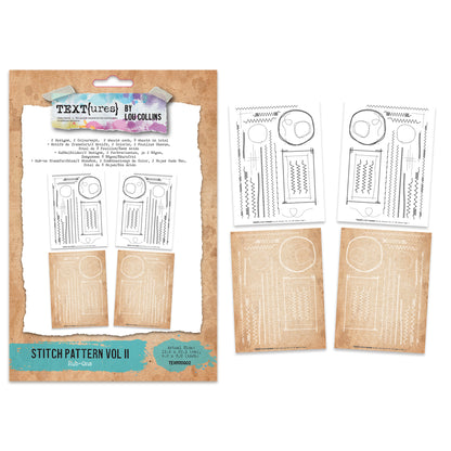 TEXT{ures} Stitch Pattern Vol II 6in x 8in Rub-On Transfer Set