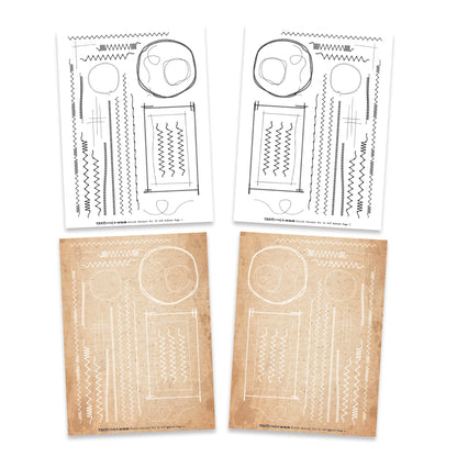 TEXT{ures} Stitch Pattern Vol II 6in x 8in Rub-On Transfer Set