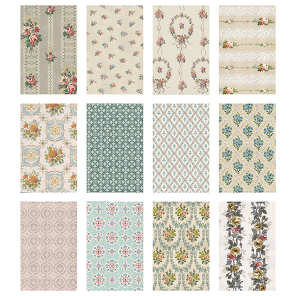 Idea-ology Tim Holtz Worn Wallpaper 5"X8" - 24 Pieces