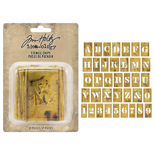 Idea-ology Tim Holtz Stencil Chips - 37 Pcs