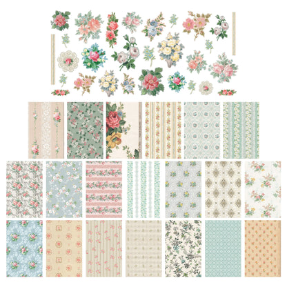 Idea-ology Tim Holtz Worn Wallpaper Scraps - 49 Pcs