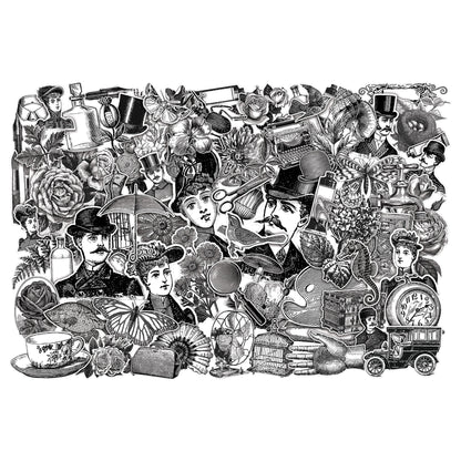 Idea-ology Tim Holtz Layers Die-Cuts 76 Pcs - Engraving