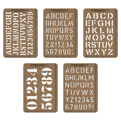 Idea-ology Tim Holtz Stencil Cards 5.375"X3.75" - 5 Pieces