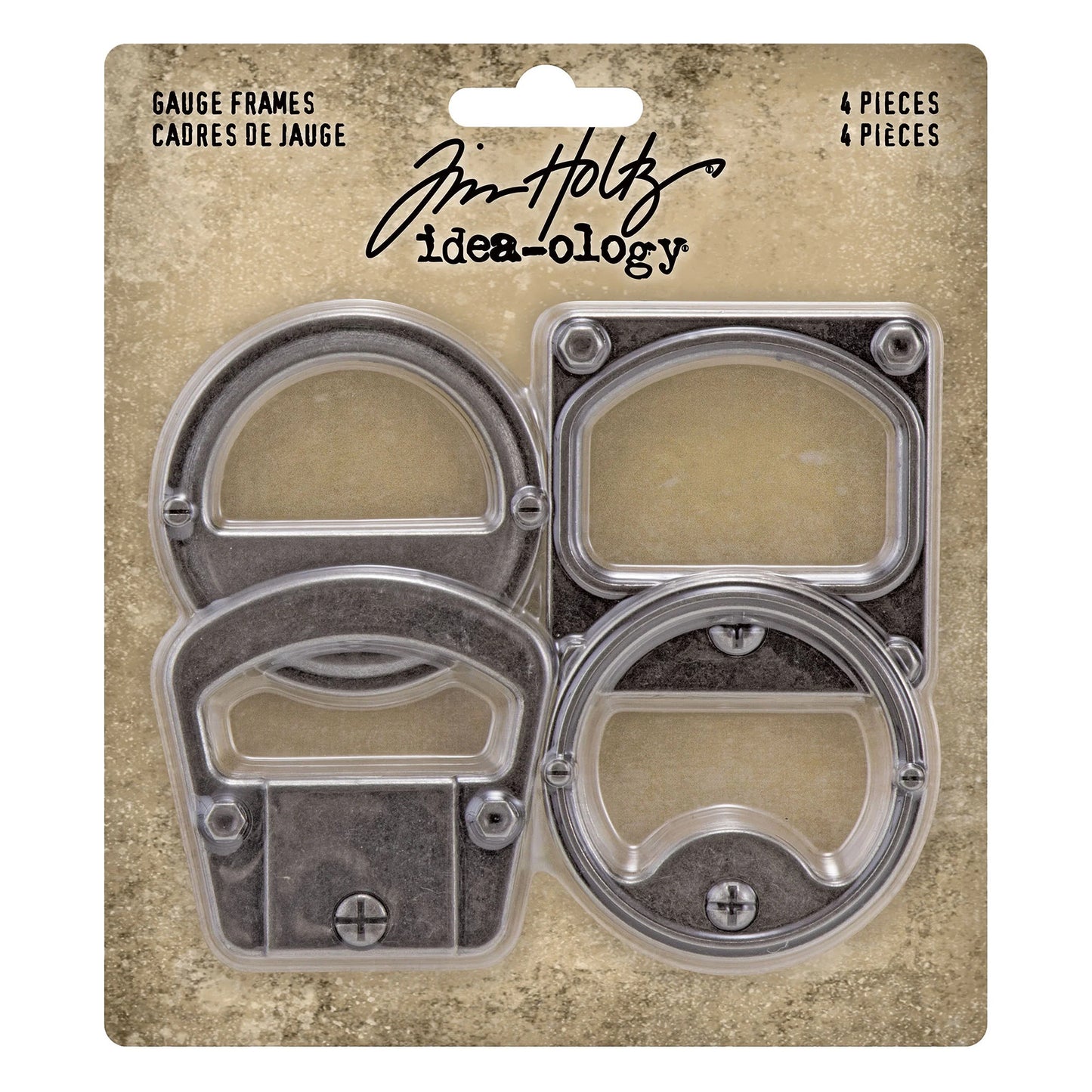 Idea-ology Tim Holtz Metal Gauge Frames 2"X2"-4/Pkg