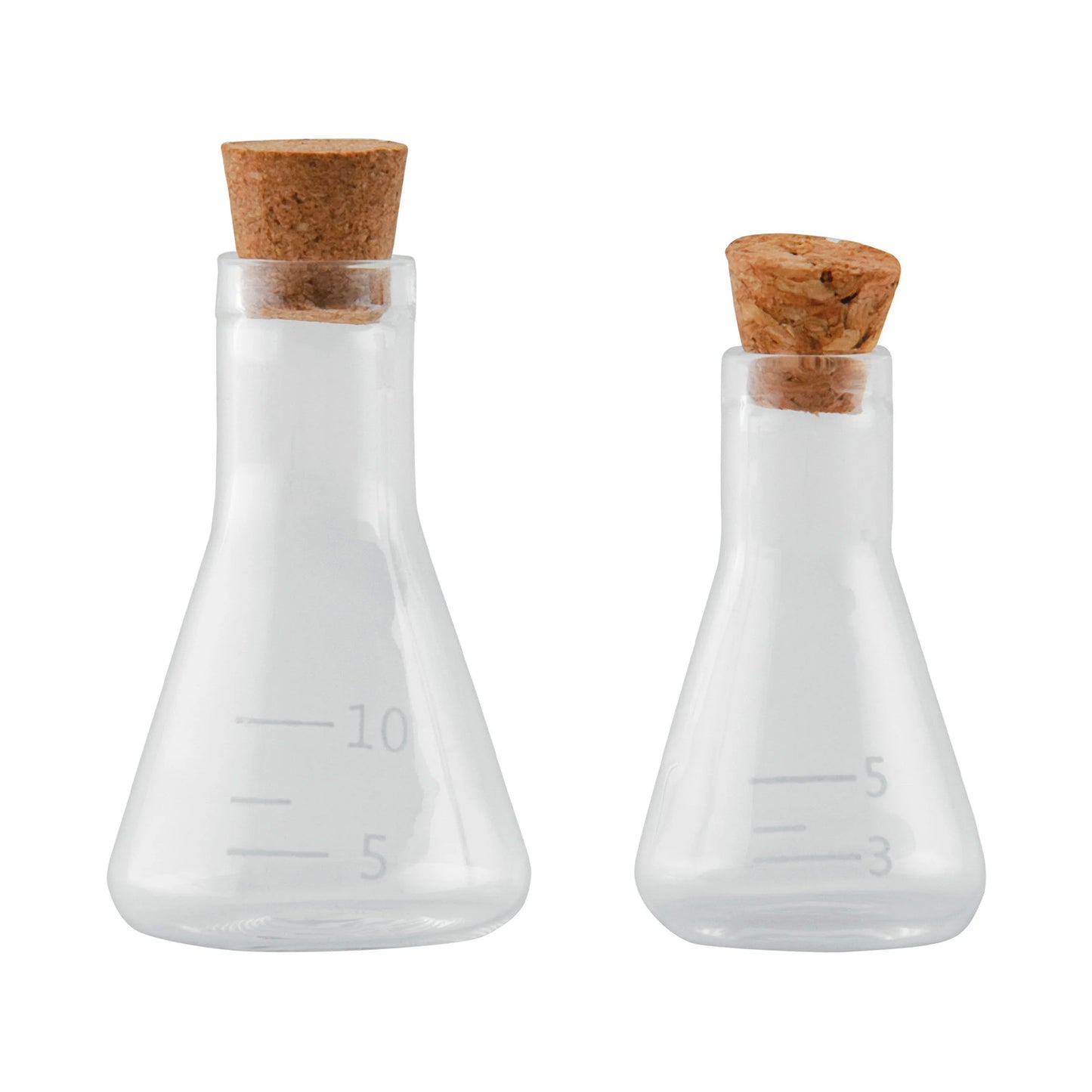 Idea-ology Tim Holtz Small Corked Glass Flasks 2 Pcs -Laboratory 2" To 2.375"