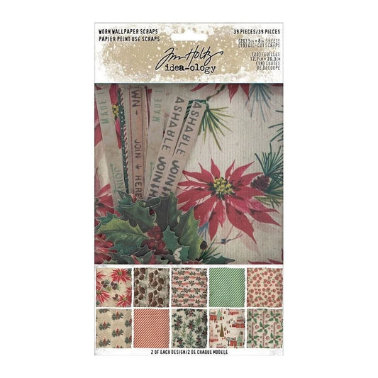 Idea-ology Tim Holtz Christmas Worn Wallpaper
